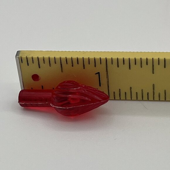 Vintage Large Ceramic Christmas Tree Twist Bulbs 1" Red & Clear Lot of 60 - Picture 4 of 4